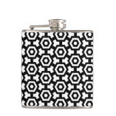 Hexagon Rings Wrapped Vinyl Flask 6oz Flachmann (Vorderseite)