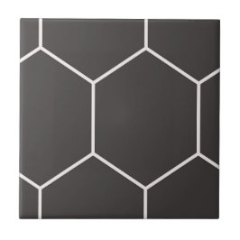 Hexagon Schwarze Keramik Tile Fliese