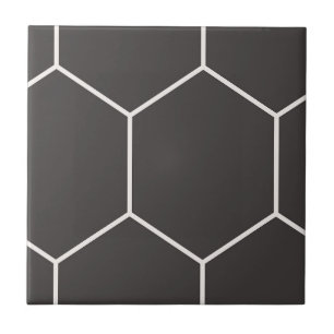 Hexagon Schwarze Keramik Tile Fliese
