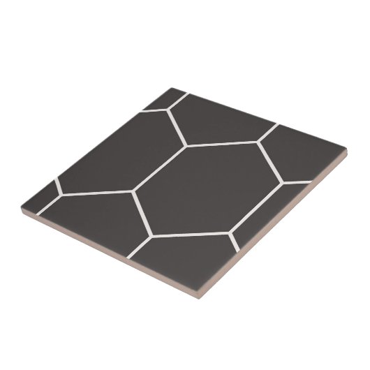 Hexagon Schwarze Keramik Tile Fliese (Seite)