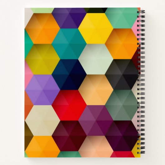 Hexagon-Spiralheft Notizblock (Rückseite)