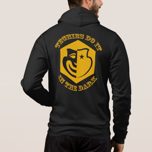 Hexagon Techie Reißverschluss-oben Hoodie, Wahl 1 Hoodie (Rückseite)