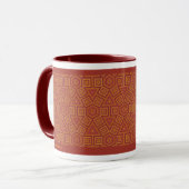 Hexagon Terracotta Tile Look Tasse (Vorderseite Links)