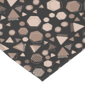 Hexagon & Triangle Pink & Brown auf schwarzem Must Mittelgroßer Tischläufer (Ecke)