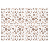 Hexagon & Triangle Pink & Brown auf weißem Muster Tischdecke (Vorderseite (Horizontal))