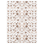 Hexagon & Triangle Pink & Brown auf weißem Muster Tischdecke (Vorderseite)