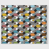 Hexagon und Sternexplosionen Geschenkpapier (Flach)