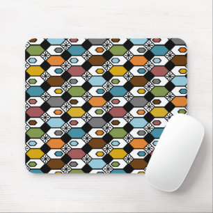 Hexagon und Sternexplosionen Mousepad