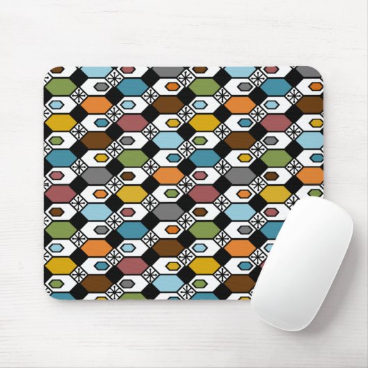 Hexagon und Sternexplosionen Mousepad (Mit Mouse)