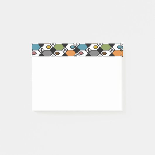 Hexagon und Sternexplosionen Post-it Klebezettel (Vorderseite)