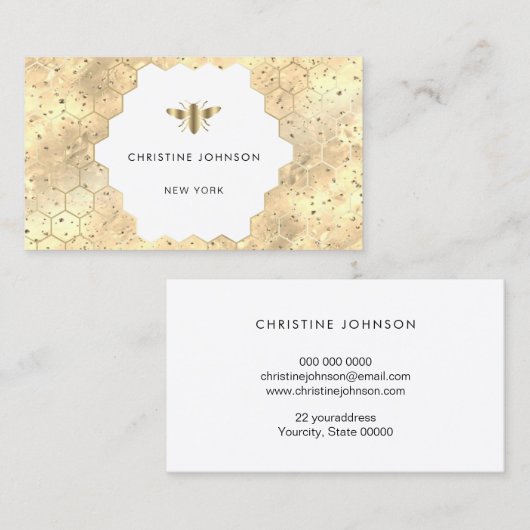 Hexagon Visitenkarte (Vorne/Hinten)