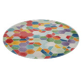 Hexagon Wasserfarbe, Random Mosaik. Schneidebrett (Ecke)