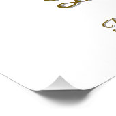 Hexagon wedding invitation coaster poster (Ecke)