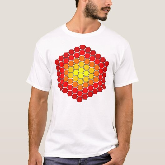 Hexagon-/Würfel-Muster-T - Shirt (Vorderseite)