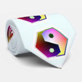 Hexagon Yin Yang Krawatte (Gerollt)