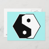 Hexagon Yin Yang Postcard Postkarte (Vorne/Hinten)