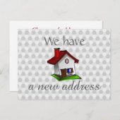 Hexagona Muster Retro House Adressenänderung Ankündigungspostkarte (Vorne/Hinten)