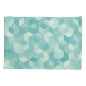 Hexagonal blaues Nahtloses Muster Kissenbezug (Rückseite)