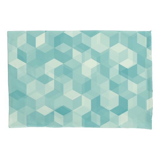 Hexagonal blaues Nahtloses Muster Kissenbezug (Vorderseite)