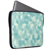 Hexagonal blaues Nahtloses Muster Laptopschutzhülle (Vorne Rechts)