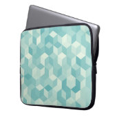 Hexagonal blaues Nahtloses Muster Laptopschutzhülle (Vorderseite Links)