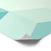 Hexagonal blaues Nahtloses Muster Poster (Ecke)