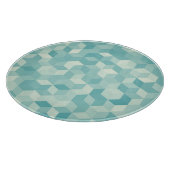 Hexagonal blaues Nahtloses Muster Schneidebrett (Ecke)