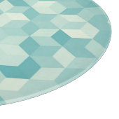 Hexagonal blaues Nahtloses Muster Schneidebrett (Ecke)