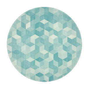 Hexagonal blaues Nahtloses Muster Schneidebrett