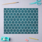 Hexagonal Hexagon Muster Deep Blue Seidenpapier (Basteln)