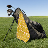 Hexagonal-Hexagon-Muster gelb Golfhandtuch (Gras)
