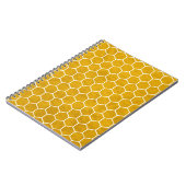 Hexagonal-Hexagon-Muster gelb Notizblock (Linke Seite)