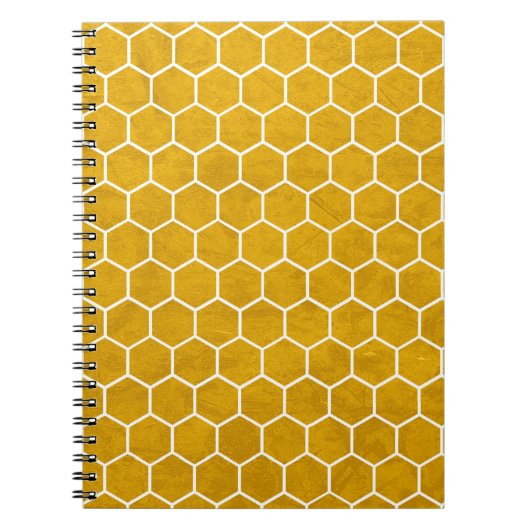 Hexagonal-Hexagon-Muster gelb Notizblock (Vorderseite)