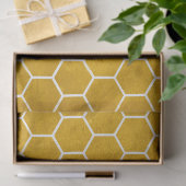 Hexagonal-Hexagon-Muster gelb Seidenpapier (Geschenk)