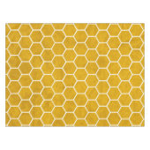 Hexagonal-Hexagon-Muster gelb Tischdecke (Vorderseite (Horizontal))