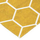 Hexagonal-Hexagon-Muster gelb Tischdecke (Schrägansicht)