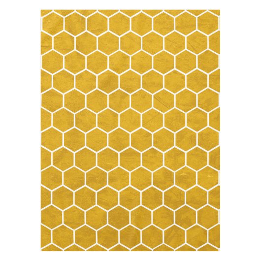 Hexagonal-Hexagon-Muster gelb Tischdecke (Vorderseite)