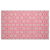 Hexagonal Kimono Print, Korallenrosa und Weiß Stoff (Fat Quarter (45,7 x 55,9 cm))