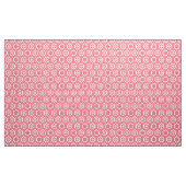 Hexagonal Kimono Print, Korallenrosa und Weiß Stoff (Yard (91,4 cm))