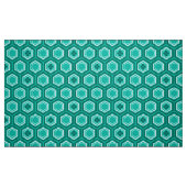 Hexagonal Kimono Print, Türkis und Weiß Stoff (Fat Quarter (45,7 x 55,9 cm))