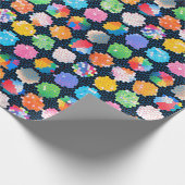 Hexagonale Beachball Dots Geschenkpapier (Ecke)