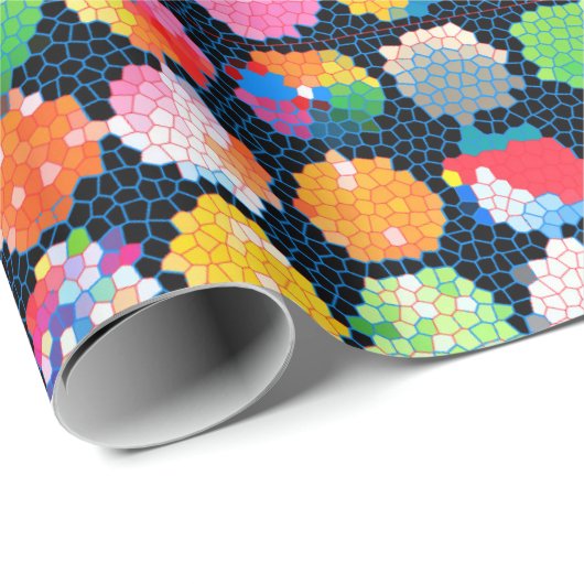 Hexagonale Beachball Dots Geschenkpapier (Rolleneckpunkt)