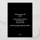 Hexagonale Foto Graduation Party Folieneinladung (Rückseite)