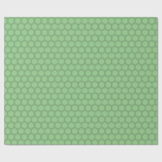 Hexagonale japanische Traditionelles Muster schwar Geschenkpapier (Flach)