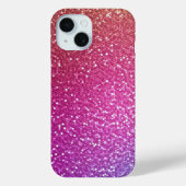 Hexagonaler Glitzer Rainbow Gradient Case-Mate iPhone Hülle (Rückseite)