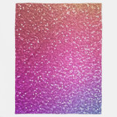 Hexagonaler Glitzer Rainbow Gradient Fleecedecke (Vorderseite)