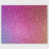 Hexagonaler Glitzer Rainbow Gradient Geschenkpapier (Flach)