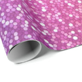 Hexagonaler Glitzer Rainbow Gradient Geschenkpapier (Rolleneckpunkt)