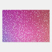 Hexagonaler Glitzer Rainbow Gradient Geschenkpapier Set (Vorderseite 2)