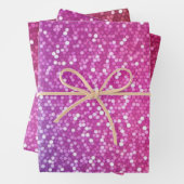 Hexagonaler Glitzer Rainbow Gradient Geschenkpapier Set (Beispiel)